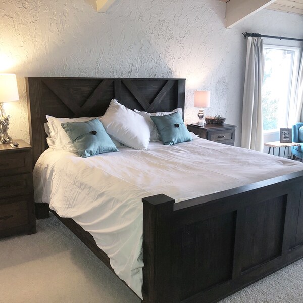 Wood Bed Frame Etsy