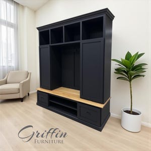 Florida Custom Mudroom Locker Bench: Entryway Hall Tree with Shoe Storage