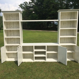 Texas Farmhouse TV Stand: Rustic Media Console with Storage image 4