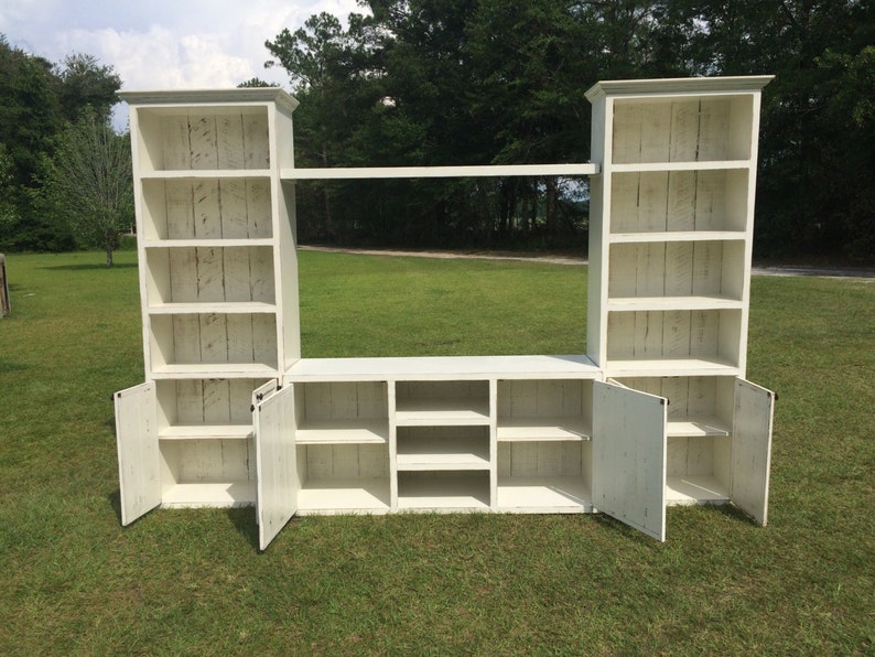 Texas Farmhouse TV Stand: Rustic Media Console with Storage image 4