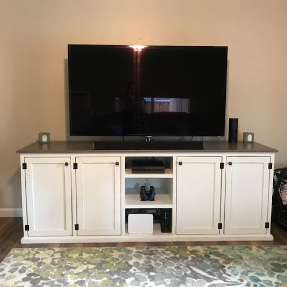 Naples Handmade Rustic Wood TV Stand: Farmhouse Entertainment Center