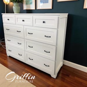 Saint Louis Dresser Drawers | Solid Wood Chest of Drawers | Bedroom Storage Furniture | Handmade Farmhouse Dresser | Custom Finish