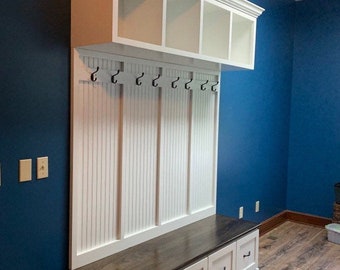 NEW YORK 4-section mudroom entryway bench