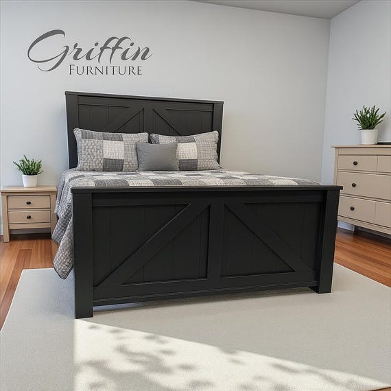 Brooklyn Wood Bed Frame With Storage Drawers | Rustic Handmade