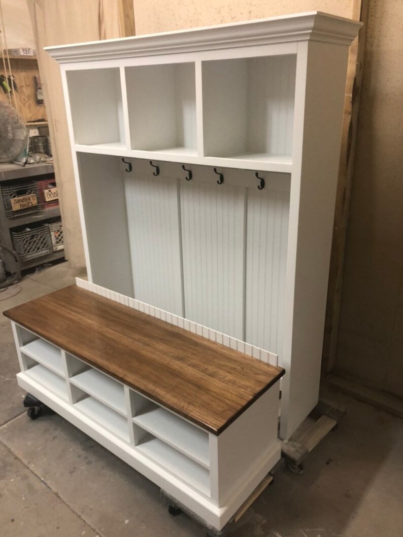 mudroom benches shoe storage on On Sale The Moraga 3 Section Mudroom Bench Etsy