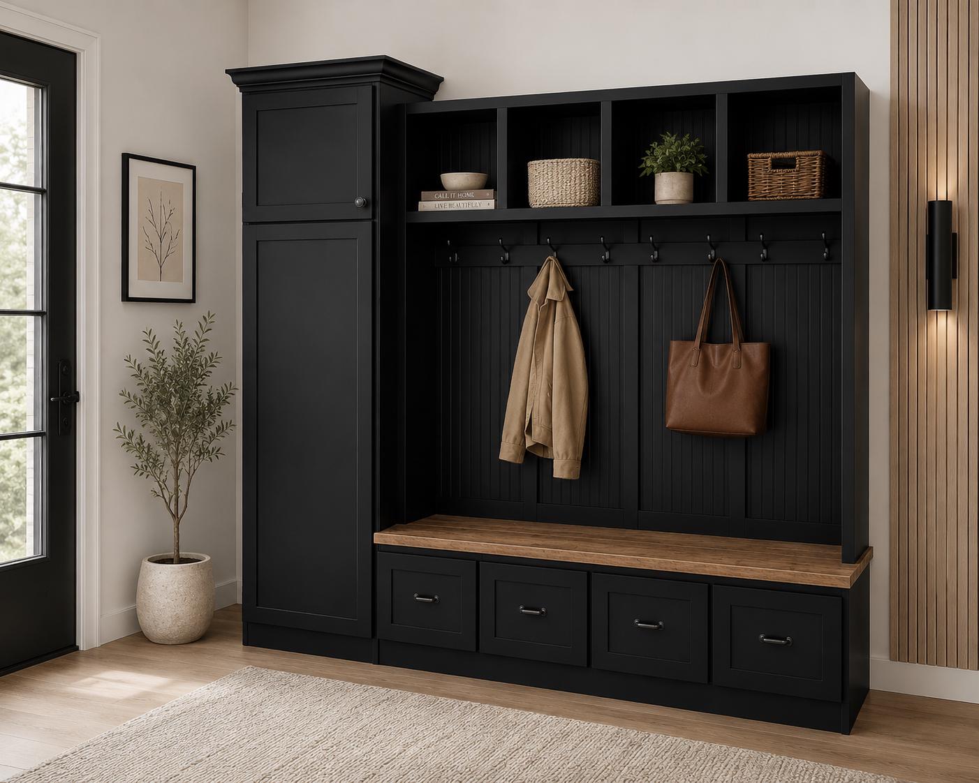Holbrook Entryway Bench With Coat Rack: Mudroom Hall Tree - Etsy
