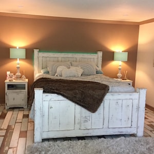 Griffin Handmade Wooden Bed Frame | Queen, King Size | Farmhouse Furniture image 1