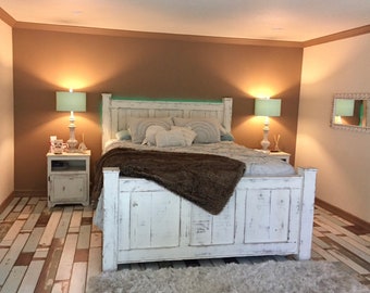 Griffin Handmade Wooden Bed Frame | Queen, King Size | Farmhouse Furniture