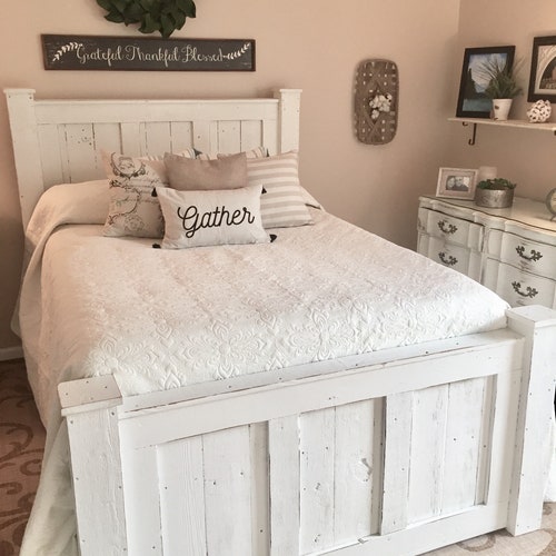 THE OHIO Barn Door Bed Frame With Storage Drawers Etsy