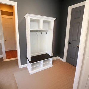 MORAGA 2-section Hall tree entryway hallway organizer image 3