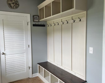 Long Island Hall Tree: Entryway Bench with Shoe Storage & Coat Rack