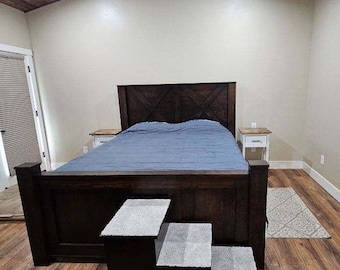 CAPE CORAL rustic solid wood bed frame