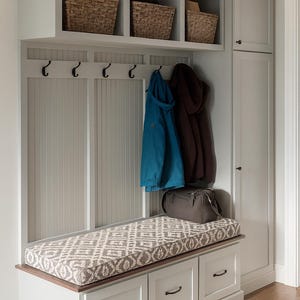 Indiana Custom Entryway Bench with Storage & Coat Rack: Mudroom Hall Tree