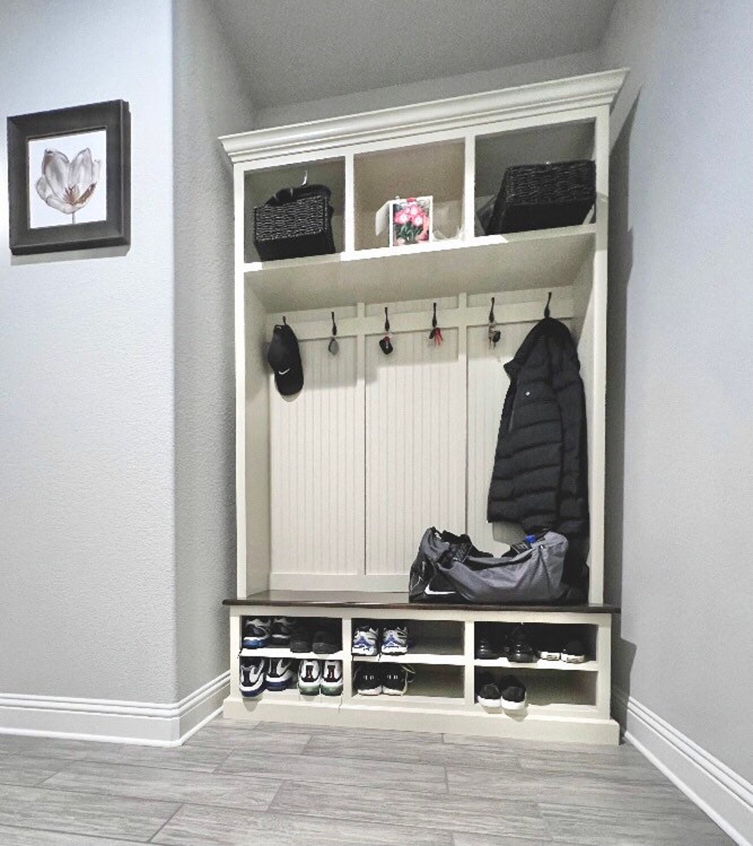 Mudroom Narrow Entryway Organizer Moraga Farmhouse Mudroom Hall