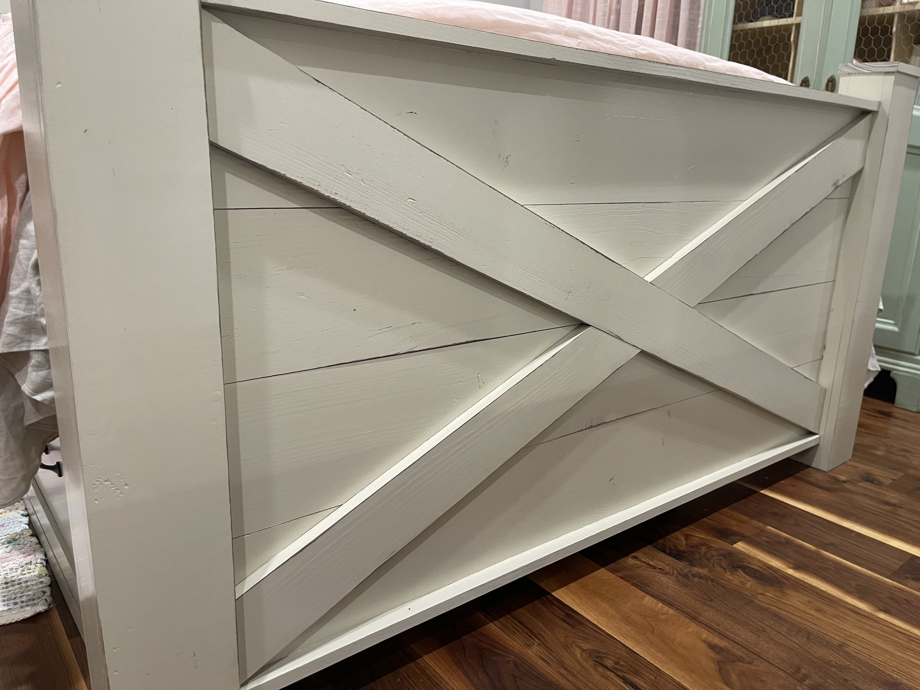 THE OHIO Barn Door Bed Frame With Storage Drawers Etsy Canada