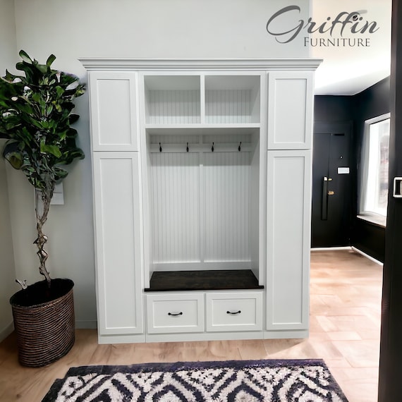 OKLAHOMA Hall Tree Storage Unit With Bench Etsy