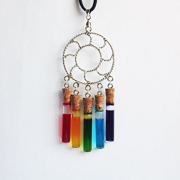 Rainbow Vials necklace