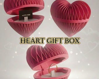 Caja de regalo de corazón / Caja de regalo de San Valentín / Caja de regalo de amor / Caja de regalo de panal / Caja de regalo de aniversario / Impresión 3D