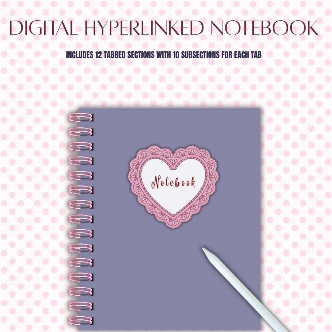 Digital Hyperlinked Notebook | Dot Grid, Lined, Graph, Blank Pages (PDF ...