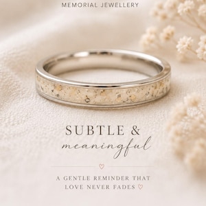 Subtle Ashes Memory Ring | Minimalist Memorial Keepsake Jewellery