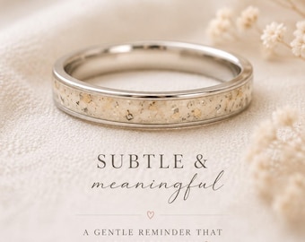 Subtle Ashes Memory Ring | Minimalist Memorial Keepsake Jewellery