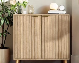 Modern Sideboard Cabinet Wood Accent Storage Console Buffet Organizer