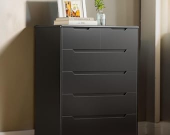 Bedroom Dresser Tall Chest Storage Organizer Wooden Cabinet Modern