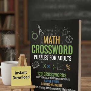 Mots croisés mathématiques | Quiz sur les STIM avec réponses|120 mots croisés en gros caractères