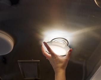 AirShade Airstream Puck Light Lampshade – Soft LED Lighting Cover