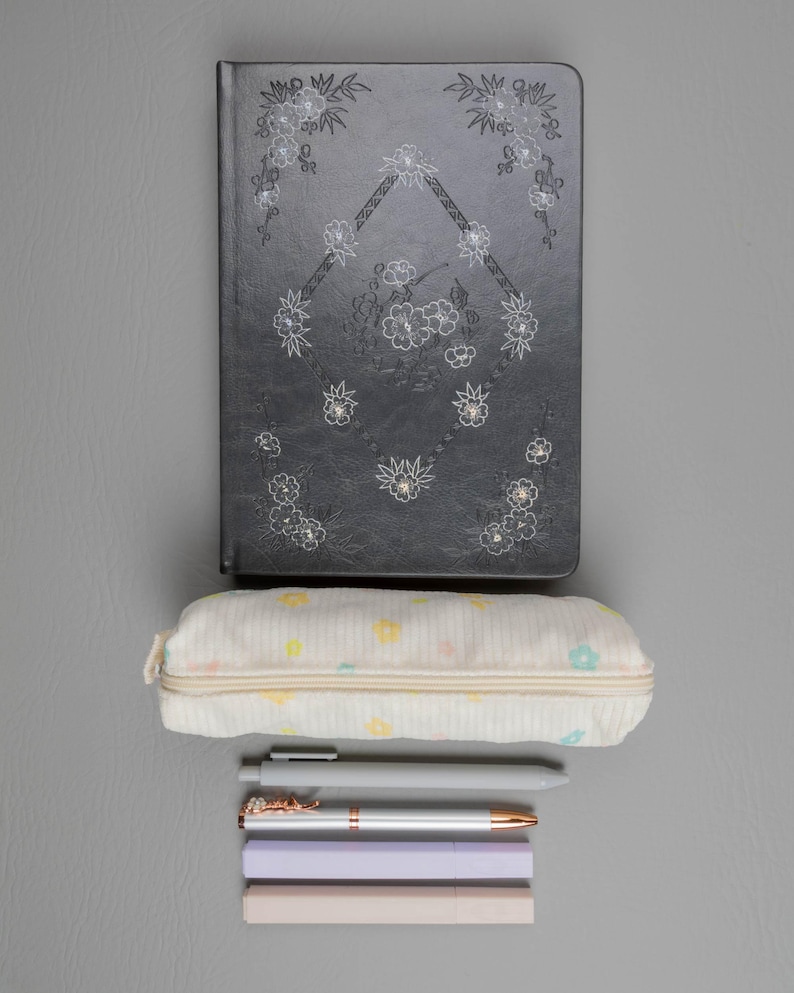 Holographic Journal Gift Set for Women | A5 Dot Grid Notebook, Stationery Box with Pens and Pouch image 19