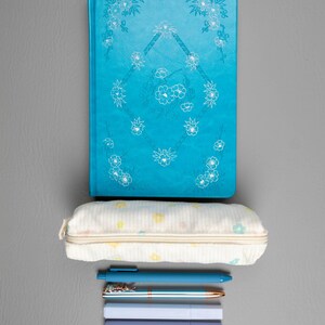 Holographic Journal Gift Set for Women | A5 Dot Grid Notebook, Stationery Box with Pens and Pouch image 2