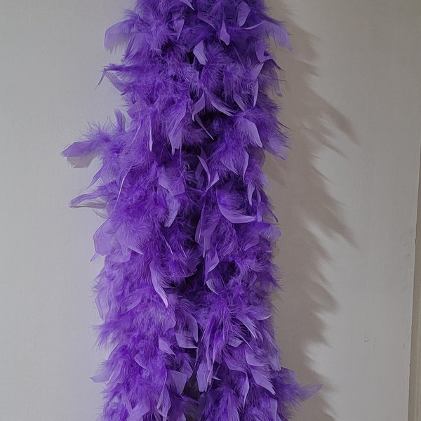 LAVENDER  Feather Boa 80 Grams 2 yards 72 inches HALLOWEEN Cosplay Feather Boa  Costume Boa Dress Trim Boa