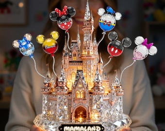 Bloques acrílicos personalizados con forma de mamá, bloques acrílicos con formas personalizadas inspiradas en diseños, bloques acrílicos con forma de globos con nombres de niños