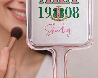 Espejo de mano personalizado para hermandad, regalo personalizado para hermana griega, espejo de recuerdo para hermana de línea.