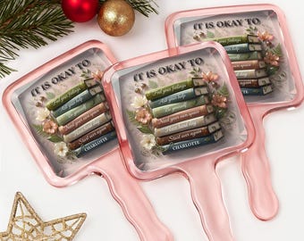 Está bien personalizar el espejo de mano, espejo inspirador con nombre personalizado, regalo para ella, regalo de autocuidado.