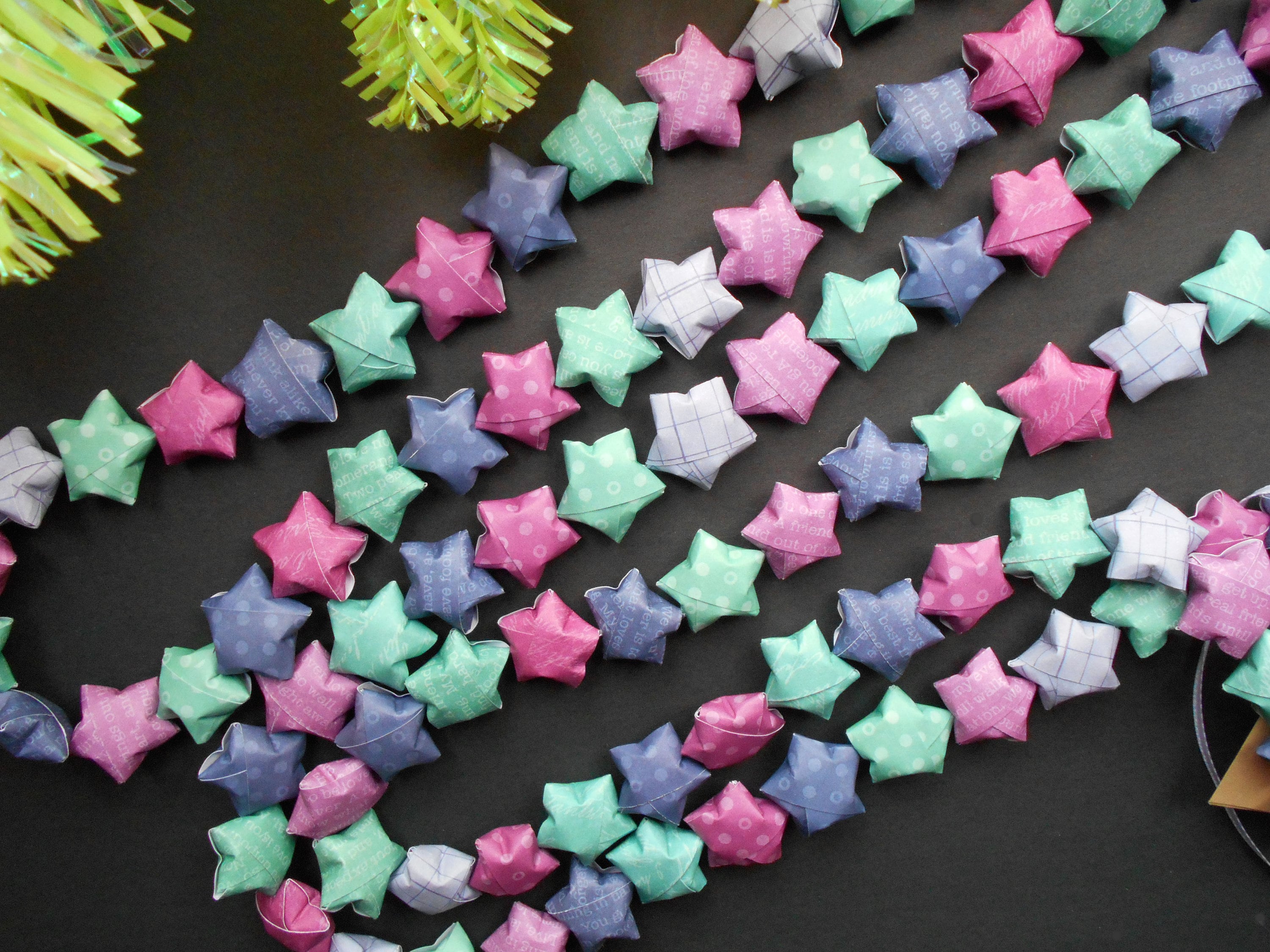 DIY Origami Star Garland