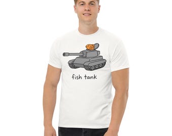 Fish Tank Fun T-Shirt, Aquarium Soldier Pun Gift, Sarcastic Fish Graphic Tee, Military Fish Lover Tee