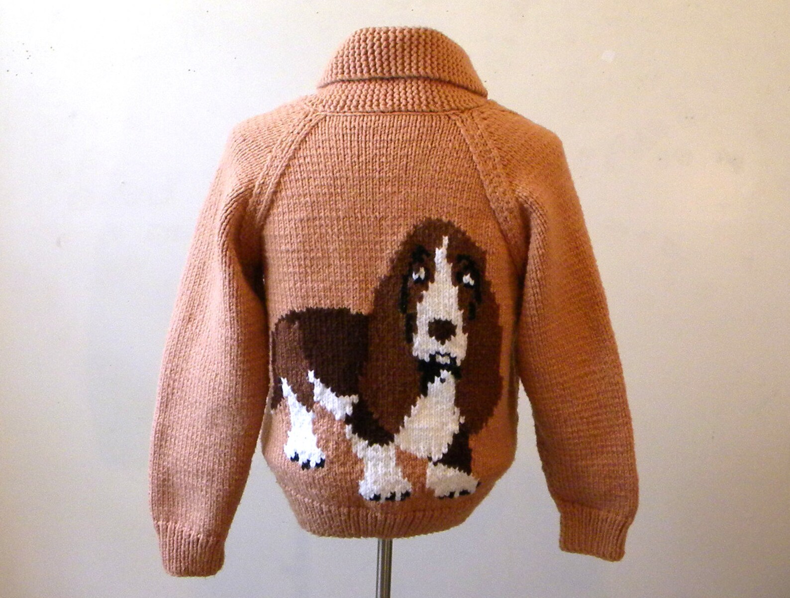 Mens Hipster Sweater / Cowichan Style Basset Hound Cardigan Etsy