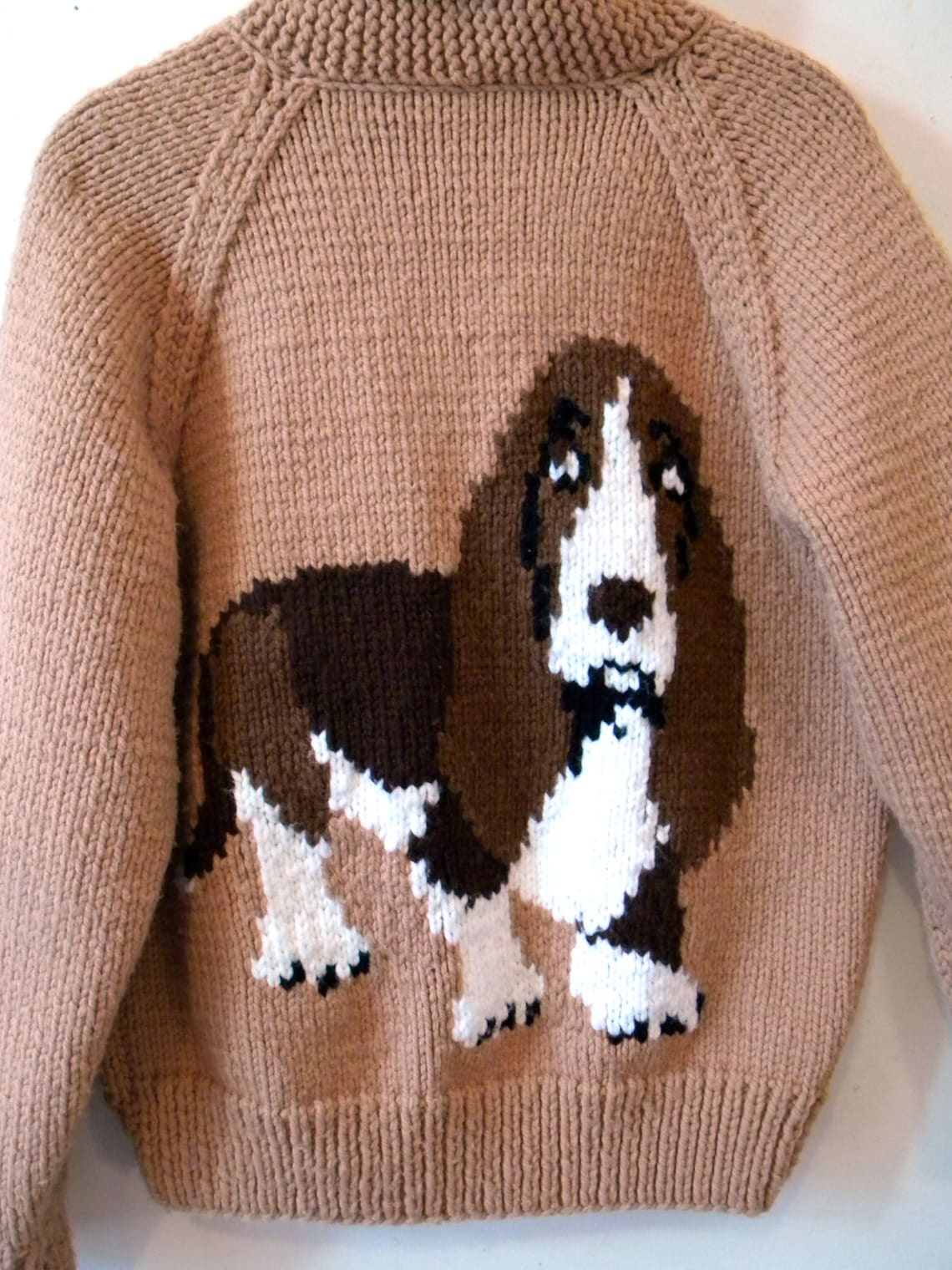Mens Hipster Sweater / Cowichan Style Basset Hound Cardigan Etsy