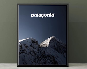 Patagonia Hiking Poster - Camping Art - Outdoors Poster - Patagonia - High Quality Matte Print - Hiking Gift