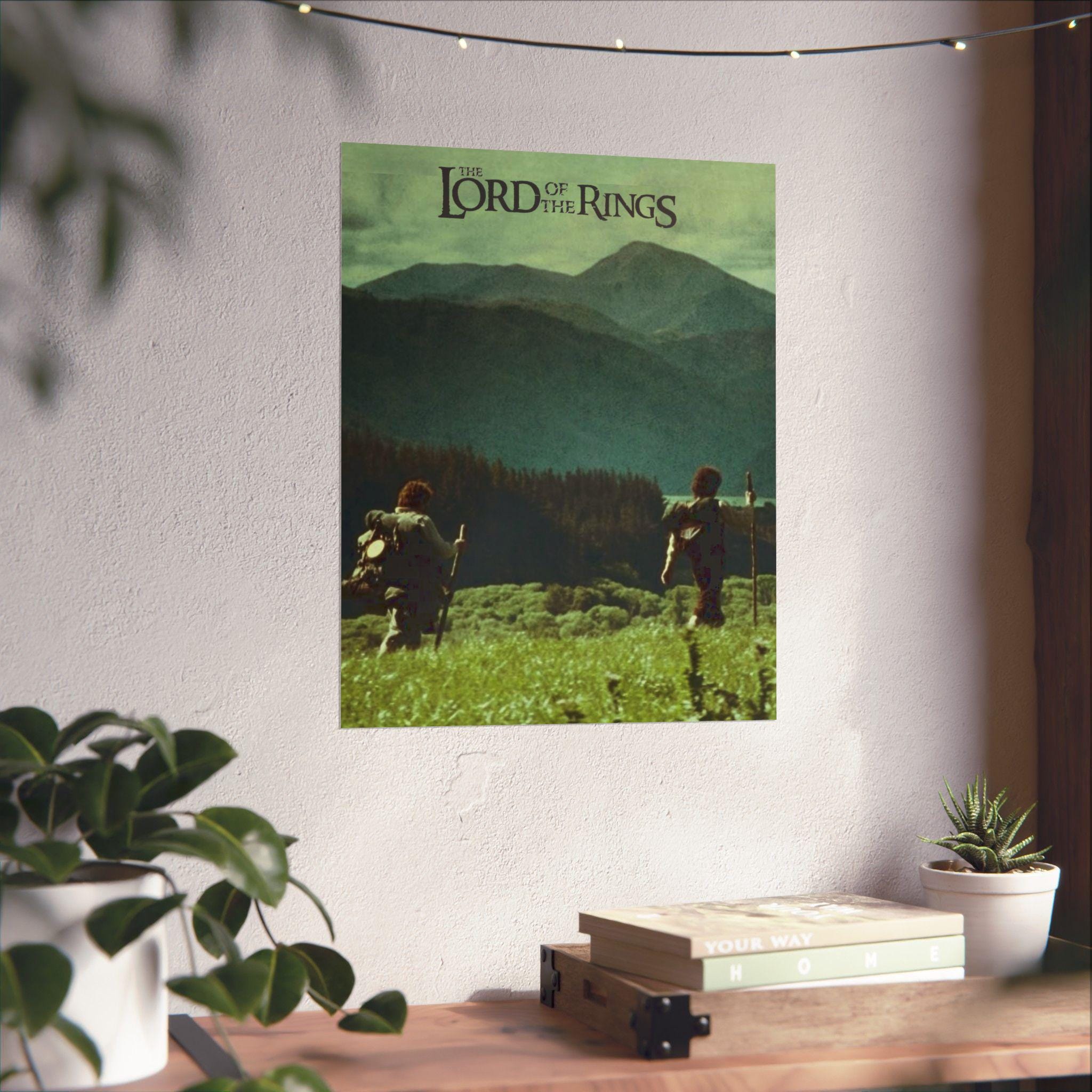 Lord of the Rings Poster - Middle Earth Travel Print - Frodo and Sam ...