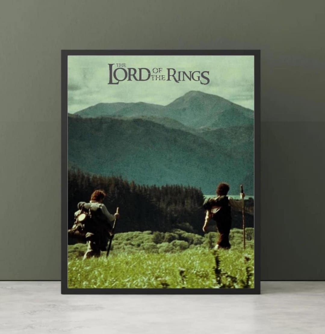Lord of the Rings Poster - Middle Earth Travel Print - Frodo and Sam ...
