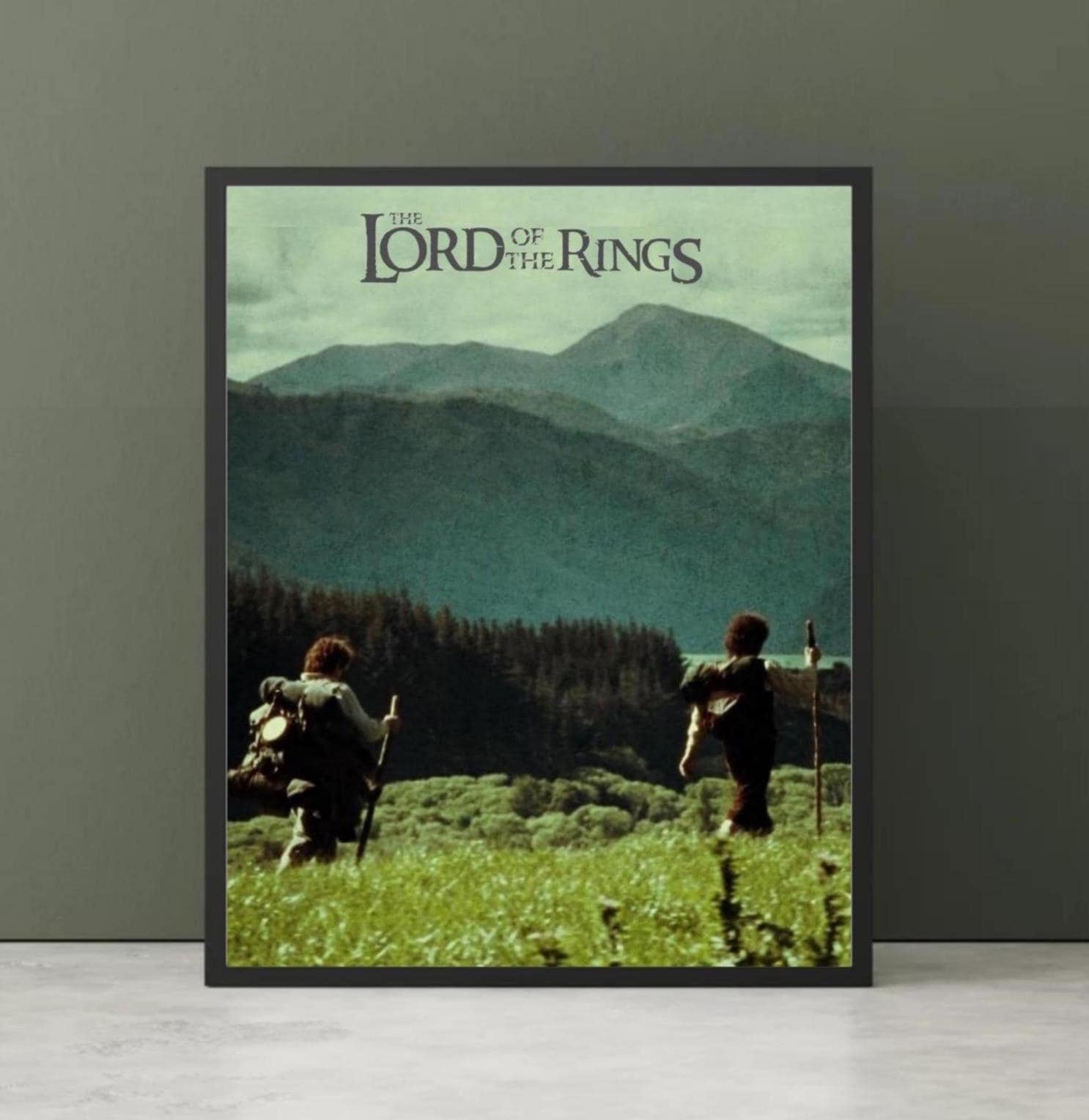 Lord of the Rings Poster - Middle Earth Travel Print - Frodo and Sam ...
