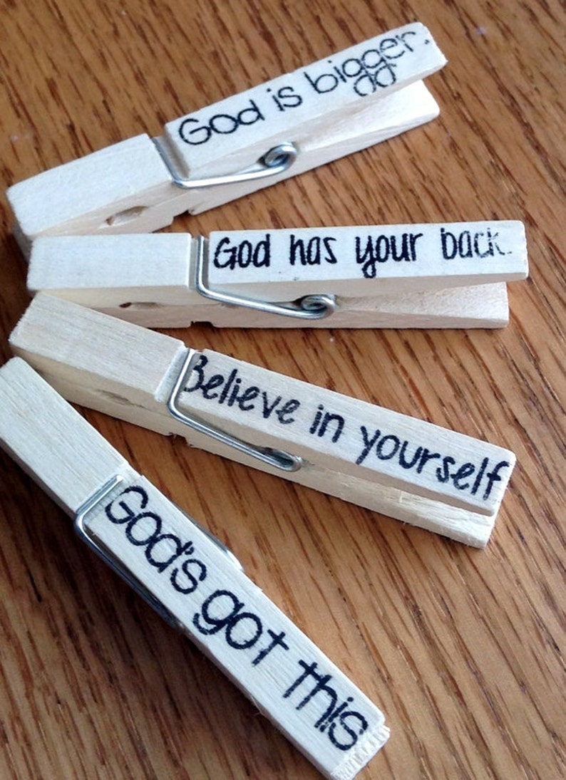 Decorative Clothespins Hand Stamped Clips. Etsy