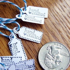 tags, handmade item tag, handmade seller tag set of 12 image 4