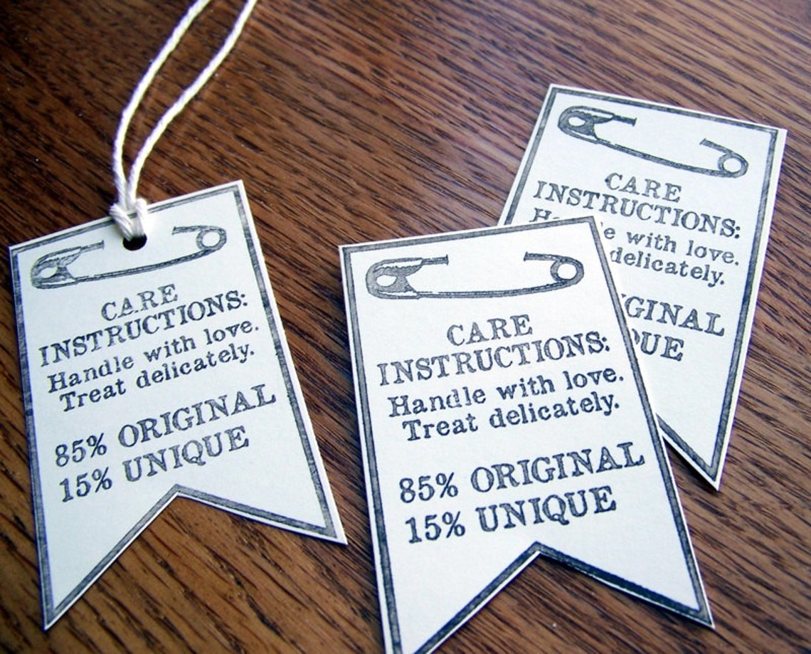 Tags care instruction handmade item handmade seller tag | Etsy