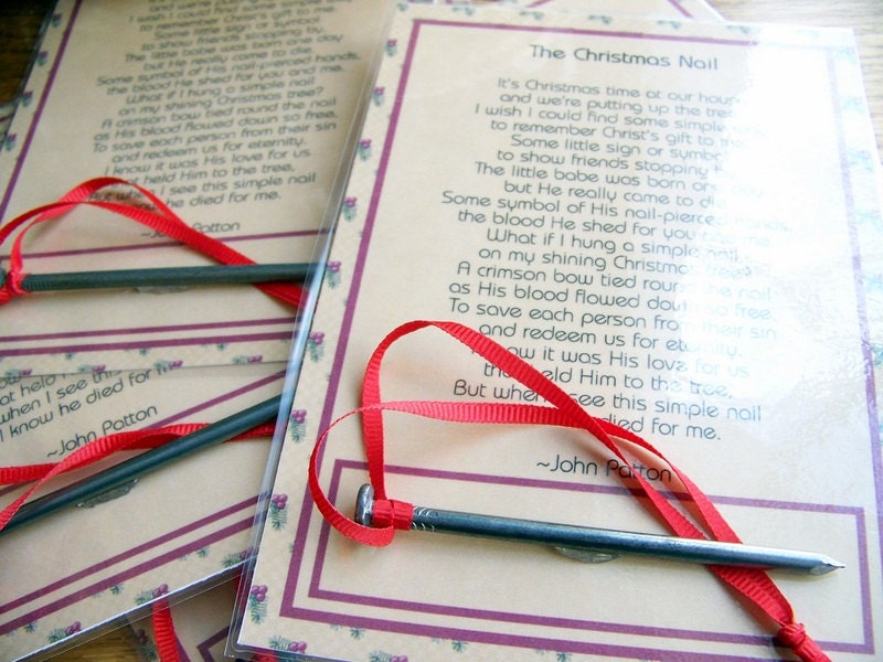 Christmas Nail Ornament Reason for the Season Christmas Poem - Etsy
