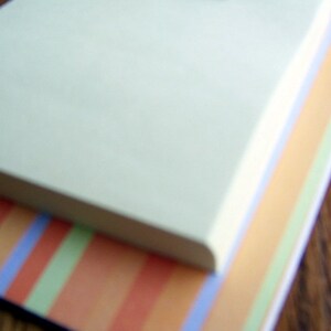 sticky note holder  mini-clip board,  magnetic memo holder - orange stripes