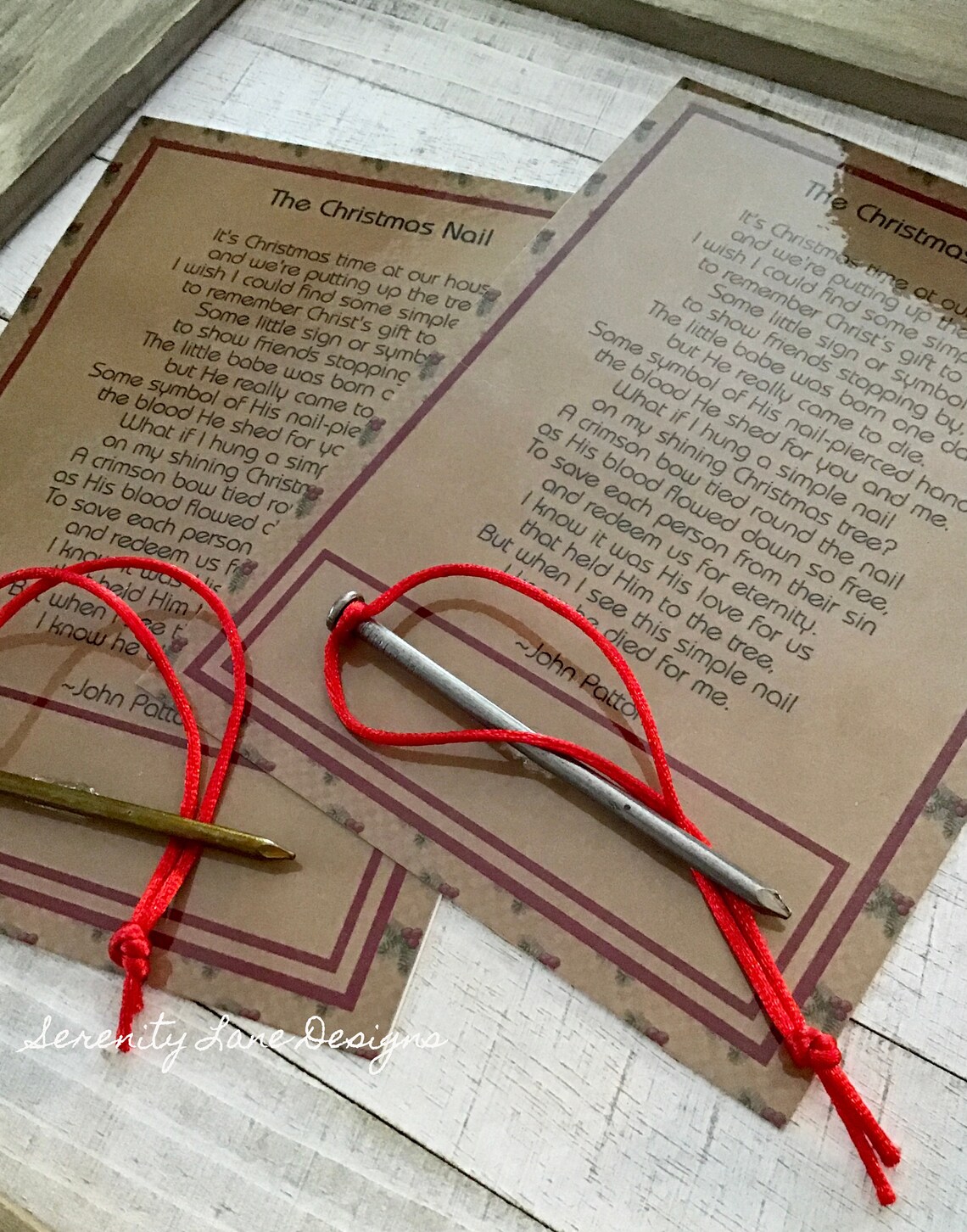 Christmas Nail Ornament Reason for the Season Christmas Poem - Etsy