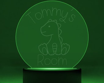 Kid's Room LED night light | engraved acrylic | Choose your animal - customizable design